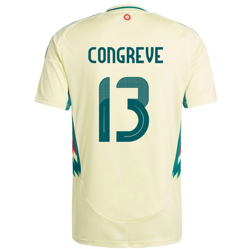 Danxen Barn Wales Cameron Congreve #13 Beige Gul Bortetrøye Drakt Trøye 24-26 Skjorter T-Skjorte