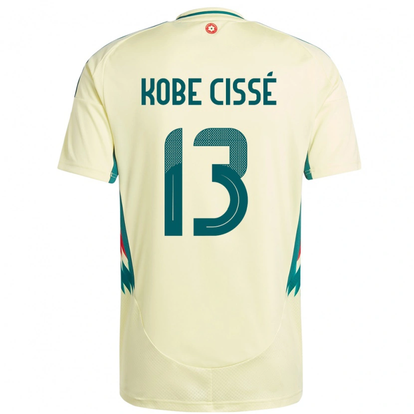 Danxen Barn Wales Prince Kobe Cissé #13 Beige Gul Bortetrøye Drakt Trøye 24-26 Skjorter T-Skjorte