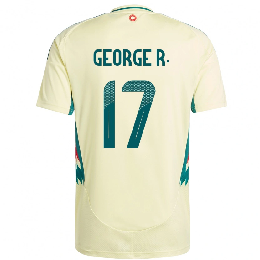 Danxen Barn Wales George Robinson #17 Beige Gul Bortetrøye Drakt Trøye 24-26 Skjorter T-Skjorte