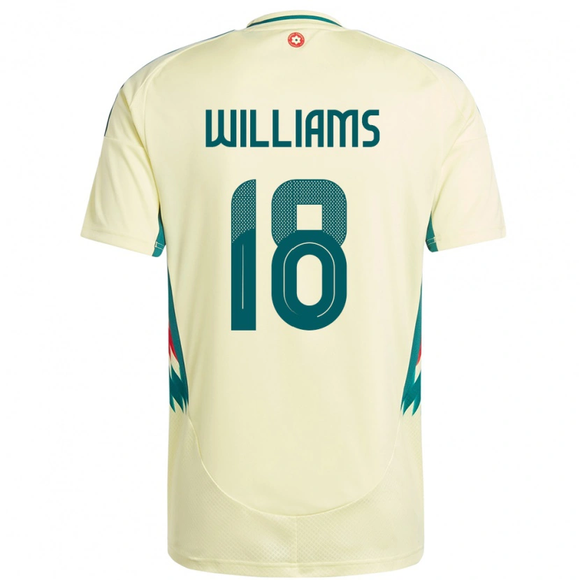 Danxen Barn Wales Josh Williams #18 Beige Gul Bortetrøye Drakt Trøye 24-26 Skjorter T-Skjorte