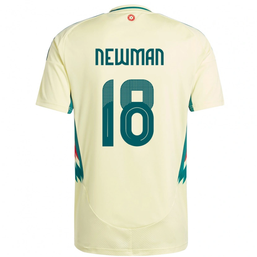 Danxen Barn Wales Oli Newman #18 Beige Gul Bortetrøye Drakt Trøye 24-26 Skjorter T-Skjorte