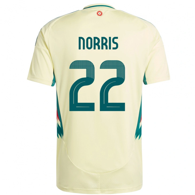 Danxen Barn Wales Jacob Norris #22 Beige Gul Bortetrøye Drakt Trøye 24-26 Skjorter T-Skjorte