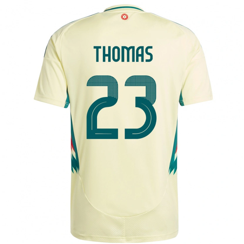 Danxen Barn Wales Isaac Thomas #23 Beige Gul Bortetrøye Drakt Trøye 24-26 Skjorter T-Skjorte