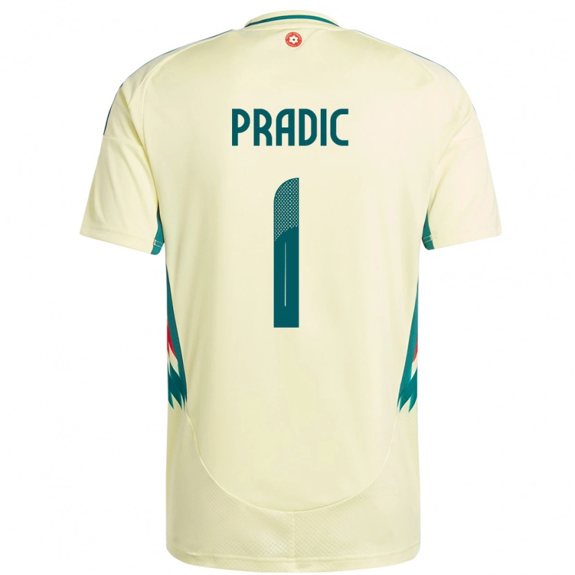 Danxen Barn Wales James Pradic #1 Beige Gul Bortetrøye Drakt Trøye 24-26 Skjorter T-Skjorte