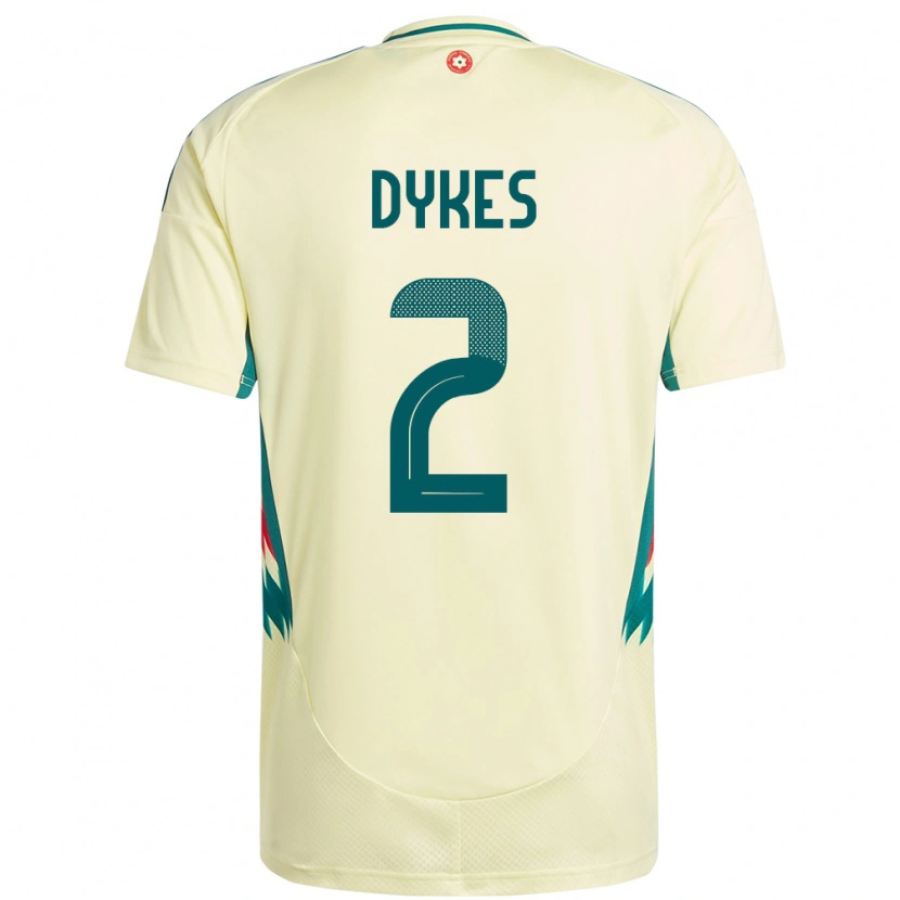 Danxen Barn Wales Loren Dykes #2 Beige Gul Bortetrøye Drakt Trøye 24-26 Skjorter T-Skjorte