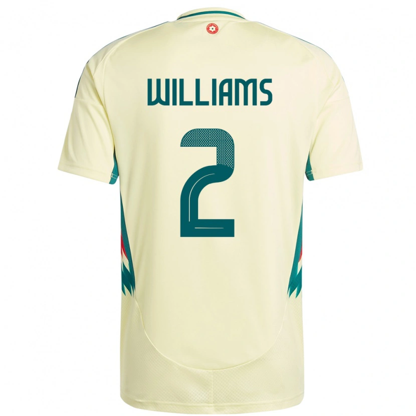 Danxen Barn Wales Morgan Williams #2 Beige Gul Bortetrøye Drakt Trøye 24-26 Skjorter T-Skjorte