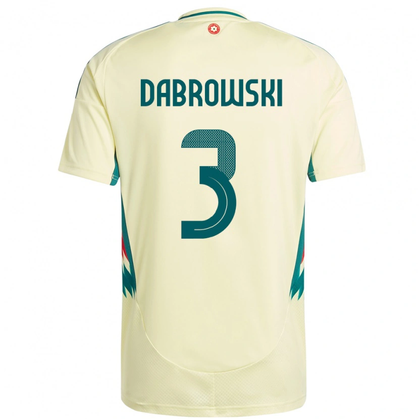 Danxen Barn Wales Sebastian Dabrowski #3 Beige Gul Bortetrøye Drakt Trøye 24-26 Skjorter T-Skjorte