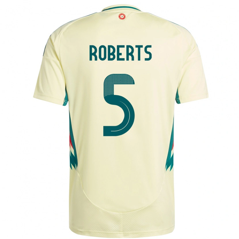 Danxen Barn Wales Rhiannon Roberts #5 Beige Gul Bortetrøye Drakt Trøye 24-26 Skjorter T-Skjorte