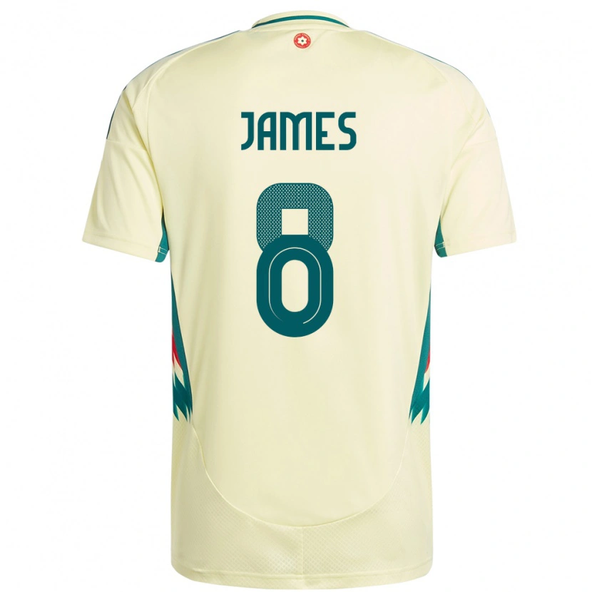 Danxen Barn Wales Angharad James #8 Beige Gul Bortetrøye Drakt Trøye 24-26 Skjorter T-Skjorte