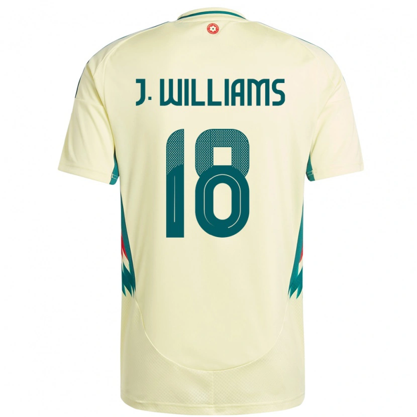 Danxen Barn Wales Jonathan Williams #18 Beige Gul Bortetrøye Drakt Trøye 24-26 Skjorter T-Skjorte