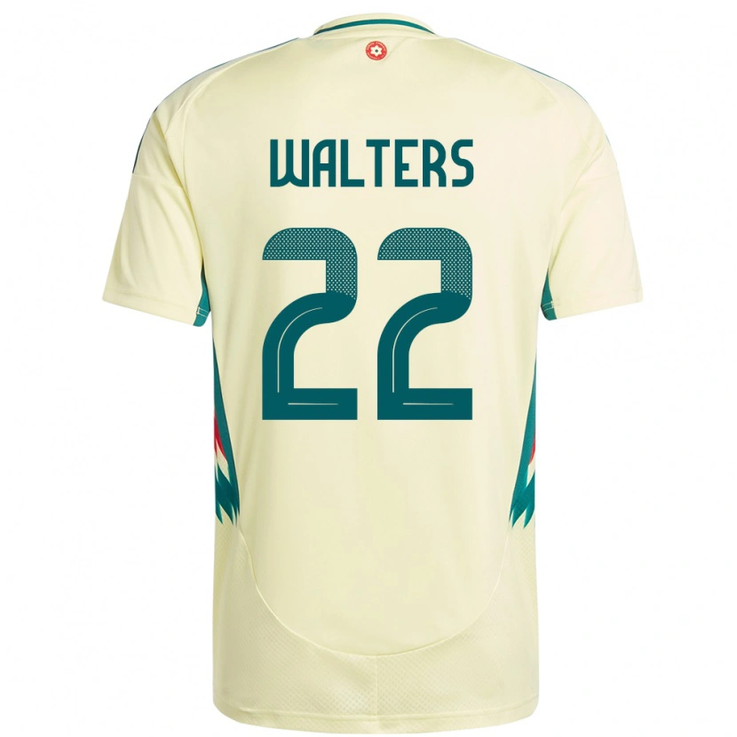 Danxen Barn Wales Georgia Walters #22 Beige Gul Bortetrøye Drakt Trøye 24-26 Skjorter T-Skjorte