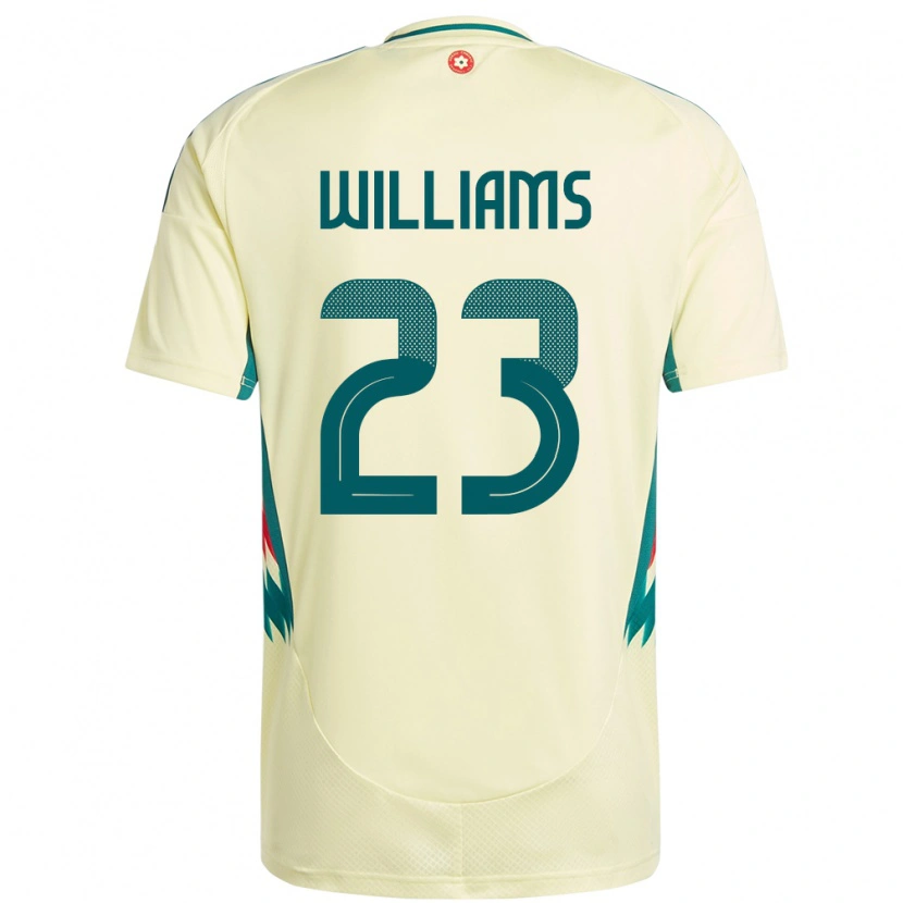 Danxen Barn Wales Chloe Williams #23 Beige Gul Bortetrøye Drakt Trøye 24-26 Skjorter T-Skjorte