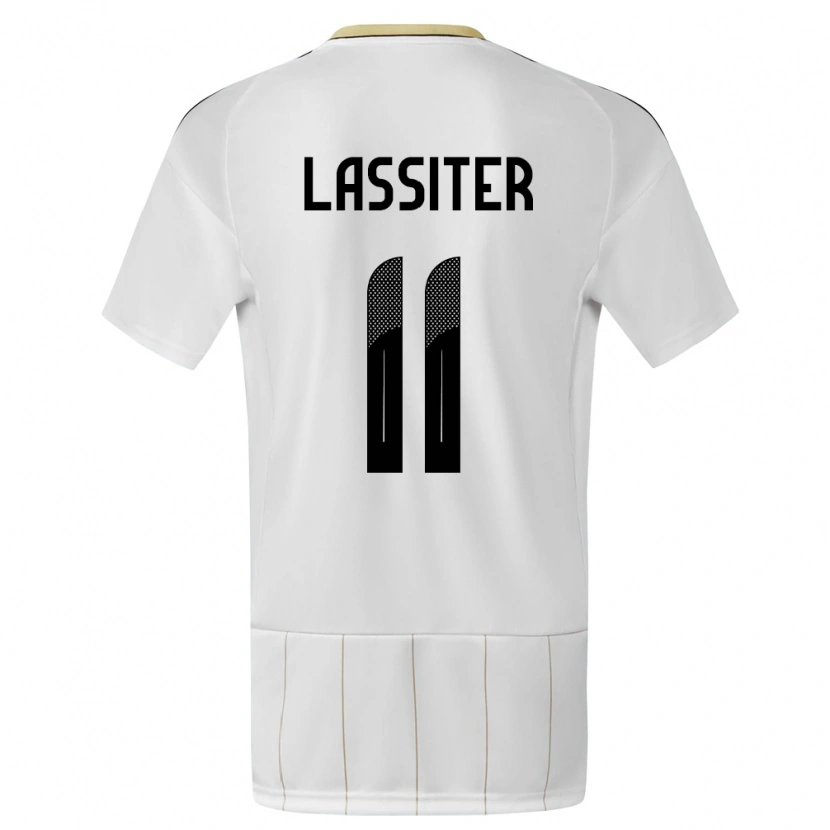 Danxen Barn Costa Rica Ariel Lassiter #11 Hvit Bortetrøye Drakt Trøye 24-26 Skjorter T-Skjorte