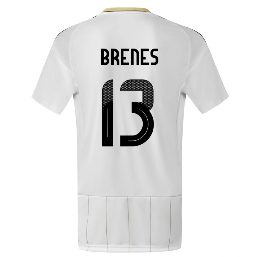 Danxen Barn Costa Rica Jefferson Brenes #13 Hvit Bortetrøye Drakt Trøye 24-26 Skjorter T-Skjorte