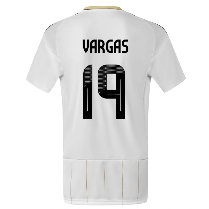 Danxen Barn Costa Rica Kenneth Vargas #19 Hvit Bortetrøye Drakt Trøye 24-26 Skjorter T-Skjorte