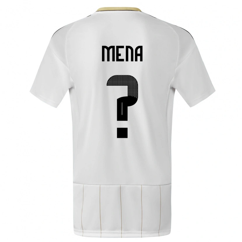 Danxen Barn Costa Rica Marko Mena #0 Hvit Bortetrøye Drakt Trøye 24-26 Skjorter T-Skjorte