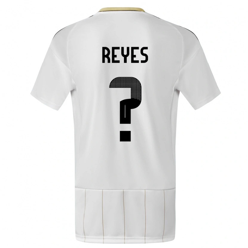 Danxen Barn Costa Rica Nery Reyes #0 Hvit Bortetrøye Drakt Trøye 24-26 Skjorter T-Skjorte