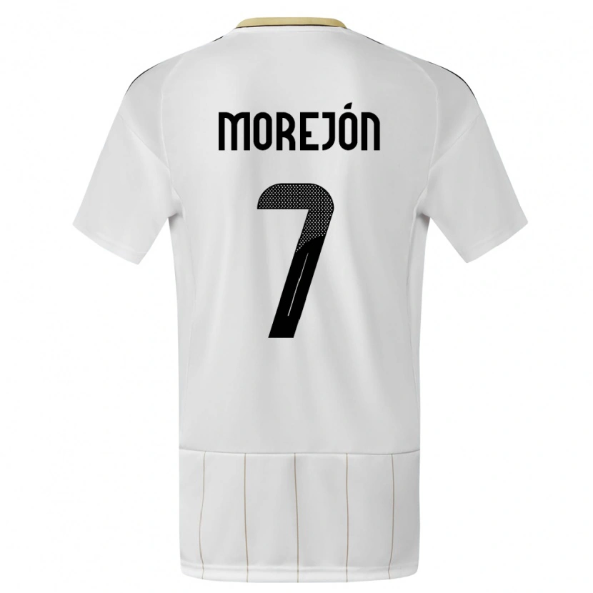Danxen Barn Costa Rica Jorge Morejón #7 Hvit Bortetrøye Drakt Trøye 24-26 Skjorter T-Skjorte