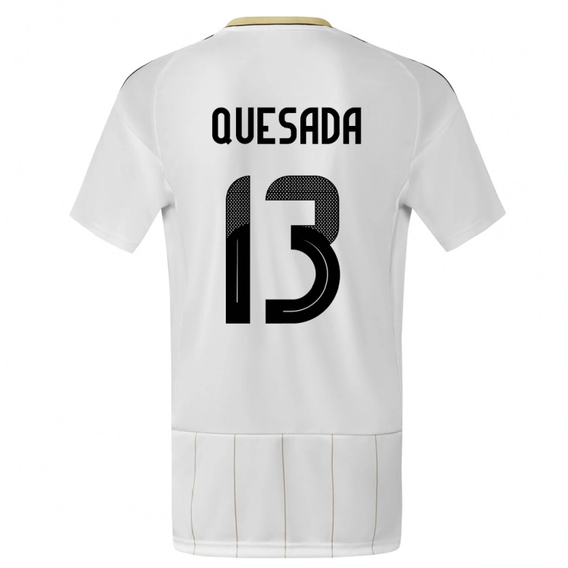 Danxen Barn Costa Rica Sebastián Quesada #13 Hvit Bortetrøye Drakt Trøye 24-26 Skjorter T-Skjorte