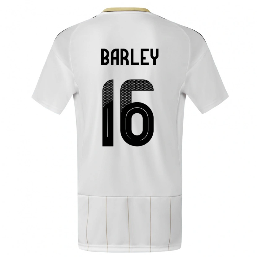 Danxen Barn Costa Rica Ethan Barley #16 Hvit Bortetrøye Drakt Trøye 24-26 Skjorter T-Skjorte