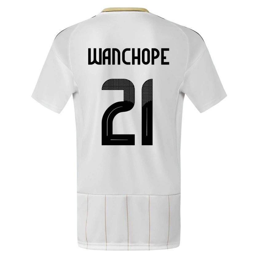 Danxen Barn Costa Rica Matías Wanchope #21 Hvit Bortetrøye Drakt Trøye 24-26 Skjorter T-Skjorte
