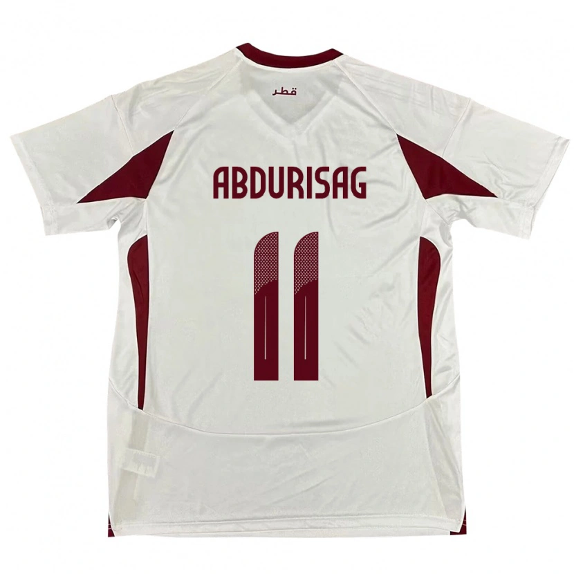 Danxen Barn Qatar Yusuf Abdurisag #11 Hvit Bortetrøye Drakt Trøye 24-26 Skjorter T-Skjorte