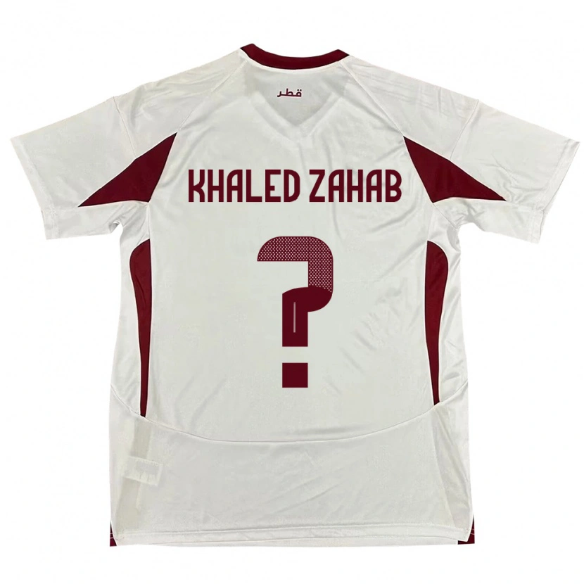 Danxen Barn Qatar Abdelrahman Khaled Zahab #0 Hvit Bortetrøye Drakt Trøye 24-26 Skjorter T-Skjorte