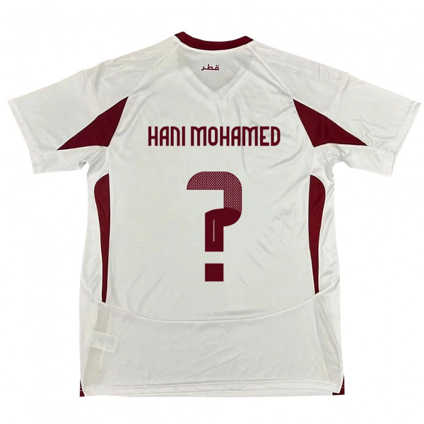 Danxen Barn Qatar Yazan Hani Mohamed #0 Hvit Bortetrøye Drakt Trøye 24-26 Skjorter T-Skjorte