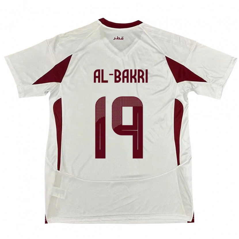 Danxen Barn Qatar Abdulaziz Al-Bakri #19 Hvit Bortetrøye Drakt Trøye 24-26 Skjorter T-Skjorte
