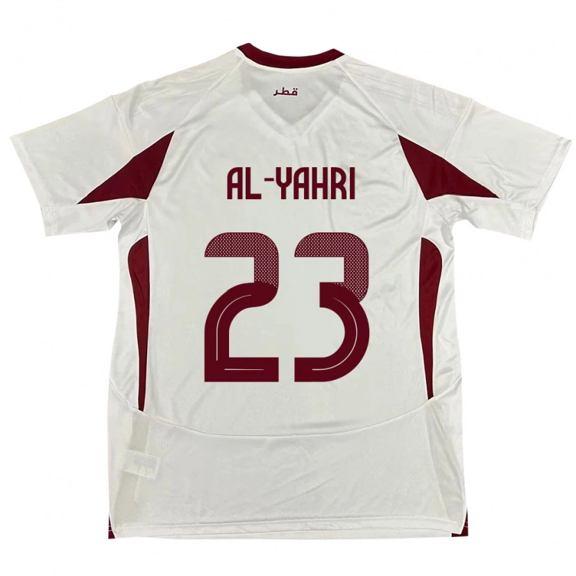 Danxen Barn Qatar Nawaf Al-Yahri #23 Hvit Bortetrøye Drakt Trøye 24-26 Skjorter T-Skjorte