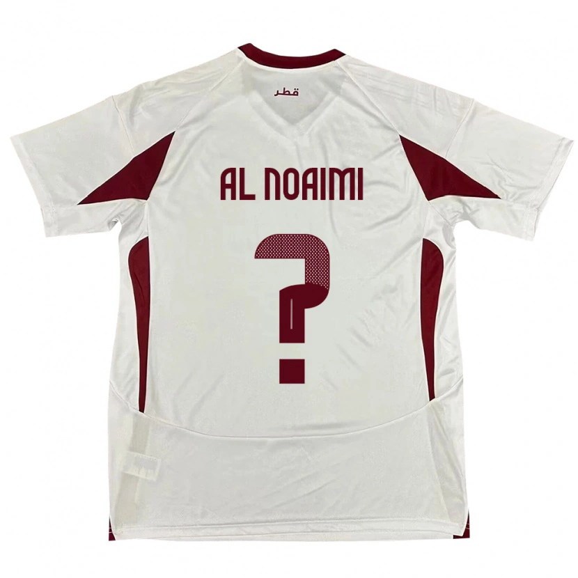 Danxen Barn Qatar Mohammad Al Noaimi #0 Hvit Bortetrøye Drakt Trøye 24-26 Skjorter T-Skjorte