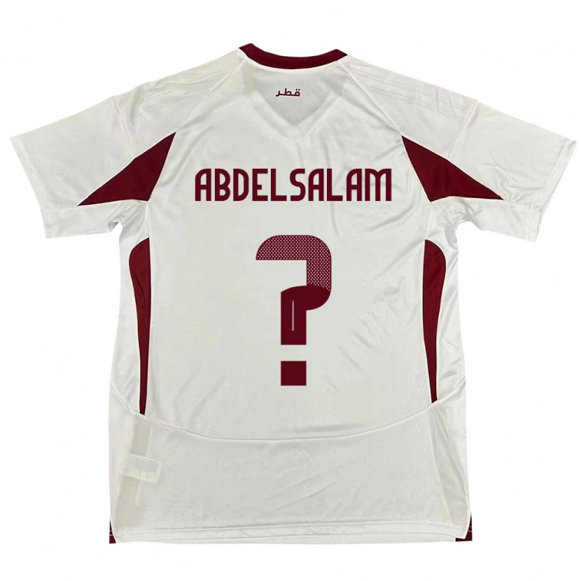 Danxen Barn Qatar Nasser Abdelsalam #0 Hvit Bortetrøye Drakt Trøye 24-26 Skjorter T-Skjorte