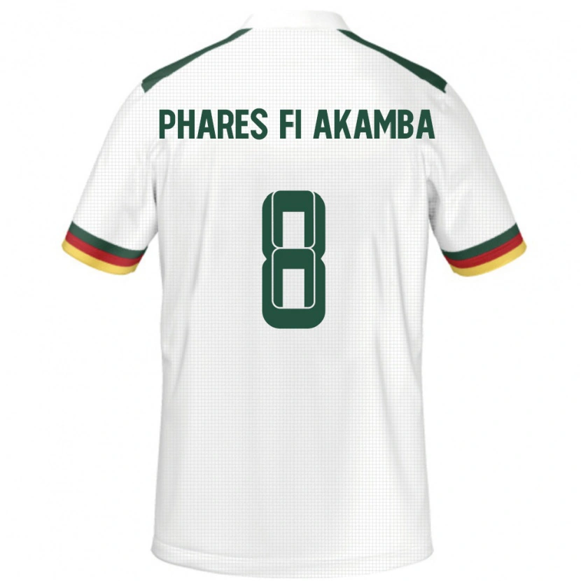 Danxen Barn Kamerun Collins Phares Fi Akamba #8 Hvit Bortetrøye Drakt Trøye 24-26 Skjorter T-Skjorte