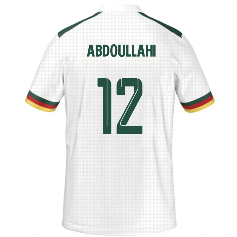 Danxen Barn Kamerun Tidjani Ahmadou Abdoullahi #12 Hvit Bortetrøye Drakt Trøye 24-26 Skjorter T-Skjorte