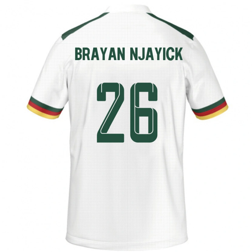 Danxen Barn Kamerun Fils Brayan Njayick #26 Hvit Bortetrøye Drakt Trøye 24-26 Skjorter T-Skjorte