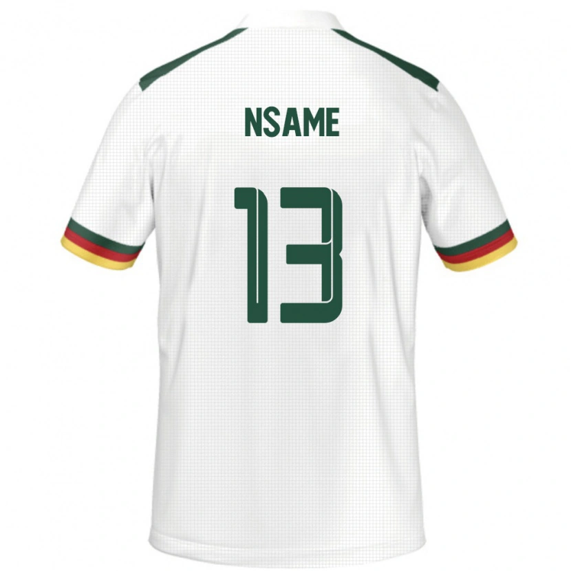 Danxen Barn Kamerun Jean-Pierre Nsame #13 Hvit Bortetrøye Drakt Trøye 24-26 Skjorter T-Skjorte