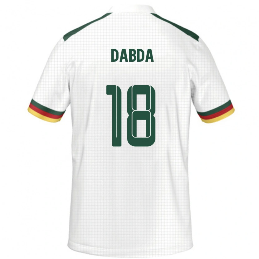 Danxen Barn Kamerun Claudia Dabda #18 Hvit Bortetrøye Drakt Trøye 24-26 Skjorter T-Skjorte