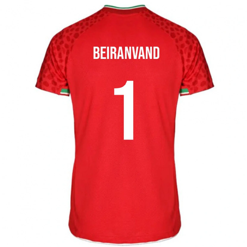 Danxen Barn Iran Alireza Beiranvand #1 Rød Bortetrøye Drakt Trøye 24-26 Skjorter T-Skjorte