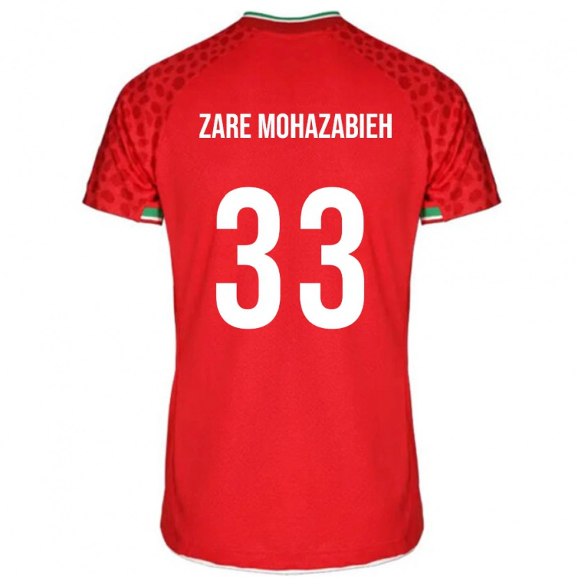 Danxen Barn Iran Mehdi Zare Mohazabieh #33 Rød Bortetrøye Drakt Trøye 24-26 Skjorter T-Skjorte