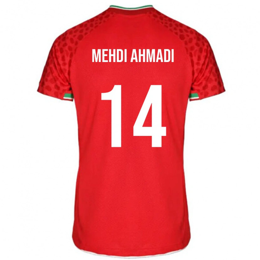 Danxen Barn Iran Mohammad Mehdi Ahmadi #14 Rød Bortetrøye Drakt Trøye 24-26 Skjorter T-Skjorte