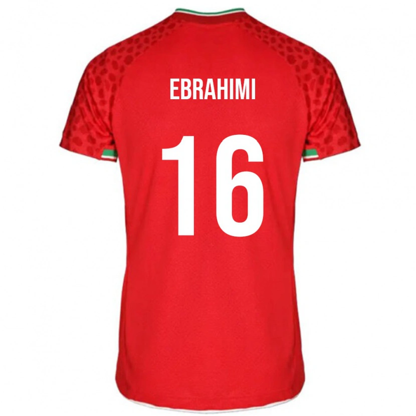 Danxen Barn Iran Omid Ebrahimi #16 Rød Bortetrøye Drakt Trøye 24-26 Skjorter T-Skjorte