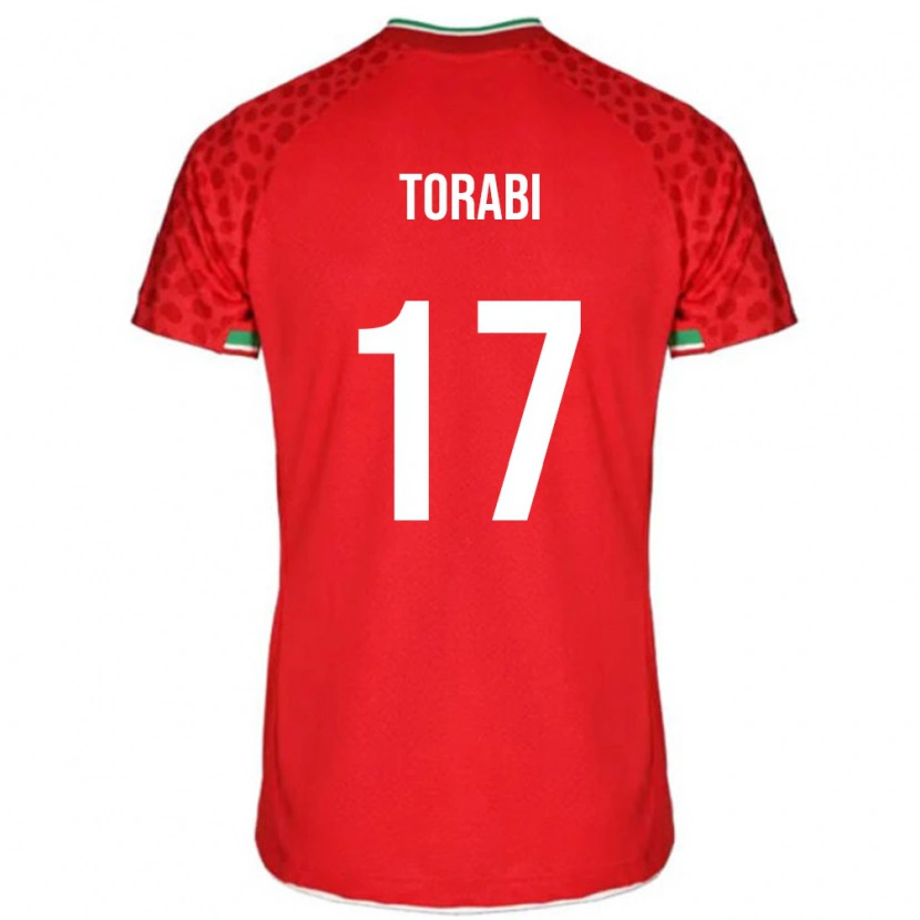 Danxen Barn Iran Mehdi Torabi #17 Rød Bortetrøye Drakt Trøye 24-26 Skjorter T-Skjorte