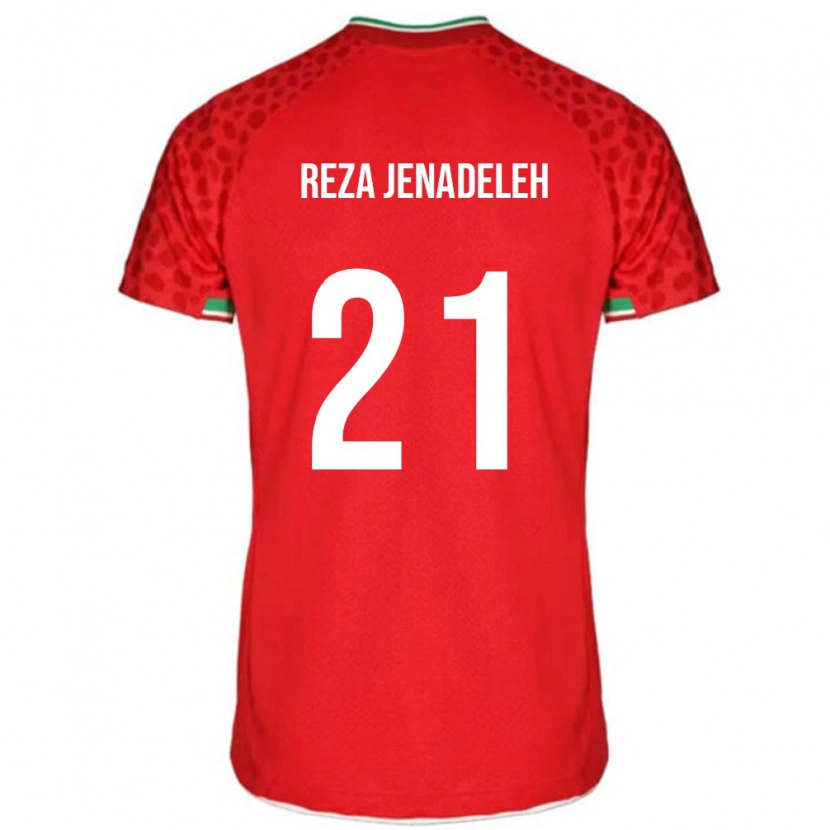 Danxen Barn Iran Ahmad Reza Jenadeleh #21 Rød Bortetrøye Drakt Trøye 24-26 Skjorter T-Skjorte