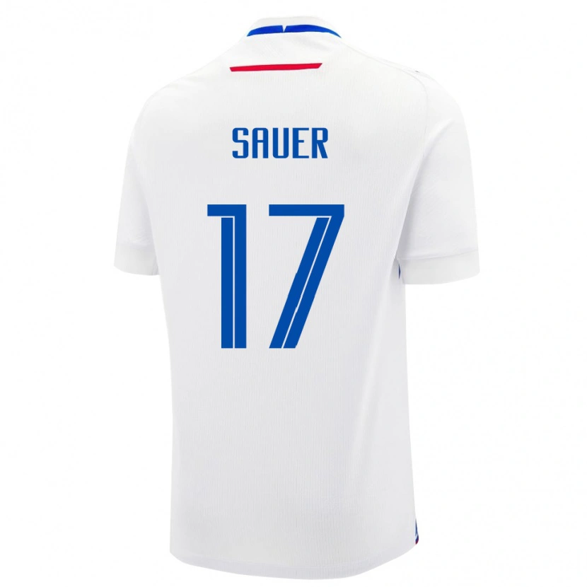 Danxen Barn Slovakia Leo Sauer #17 Hvit Bortetrøye Drakt Trøye 24-26 Skjorter T-Skjorte
