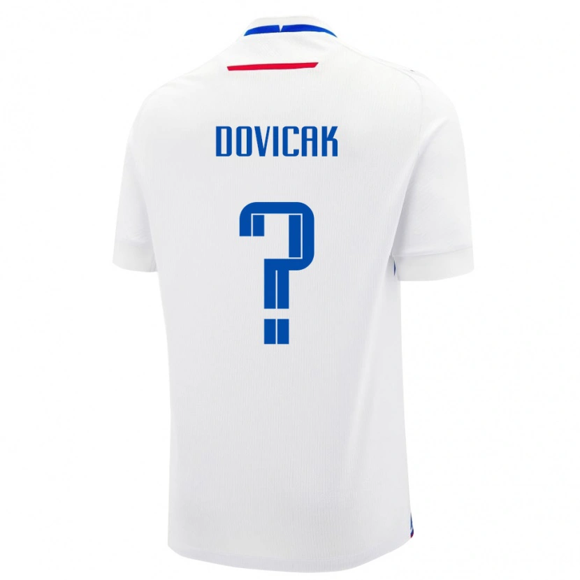 Danxen Barn Slovakia Alex Dovicak #0 Hvit Bortetrøye Drakt Trøye 24-26 Skjorter T-Skjorte