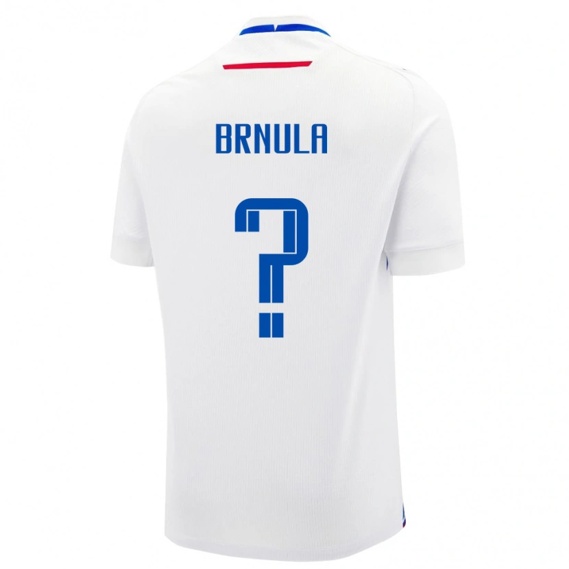Danxen Barn Slovakia Jan Brnula #0 Hvit Bortetrøye Drakt Trøye 24-26 Skjorter T-Skjorte