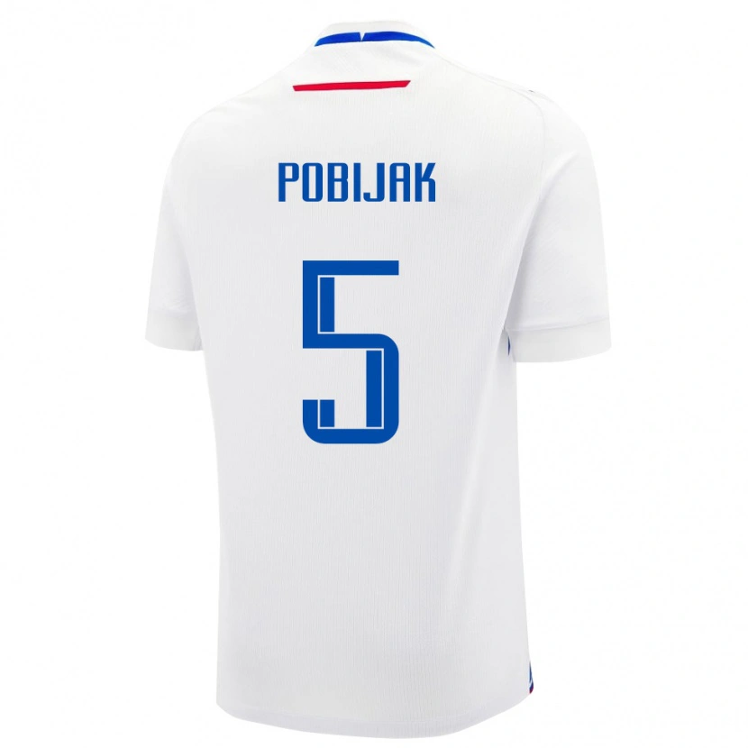 Danxen Barn Slovakia Simon Pobijak #5 Hvit Bortetrøye Drakt Trøye 24-26 Skjorter T-Skjorte
