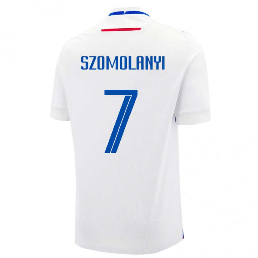 Danxen Barn Slovakia Lucas Szomolanyi #7 Hvit Bortetrøye Drakt Trøye 24-26 Skjorter T-Skjorte