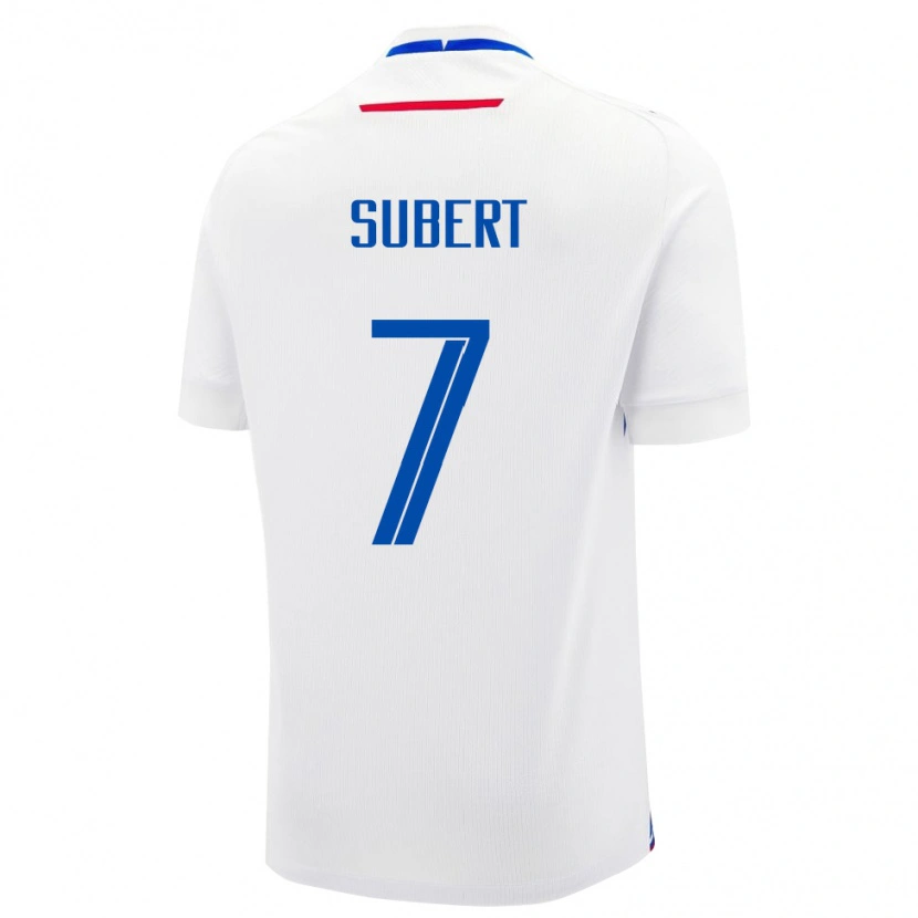 Danxen Barn Slovakia Alex Subert #7 Hvit Bortetrøye Drakt Trøye 24-26 Skjorter T-Skjorte