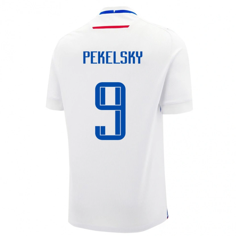 Danxen Barn Slovakia Michal Pekelsky #9 Hvit Bortetrøye Drakt Trøye 24-26 Skjorter T-Skjorte